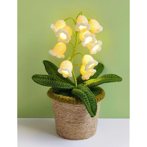 Lily of the Valley Crochet Lamp