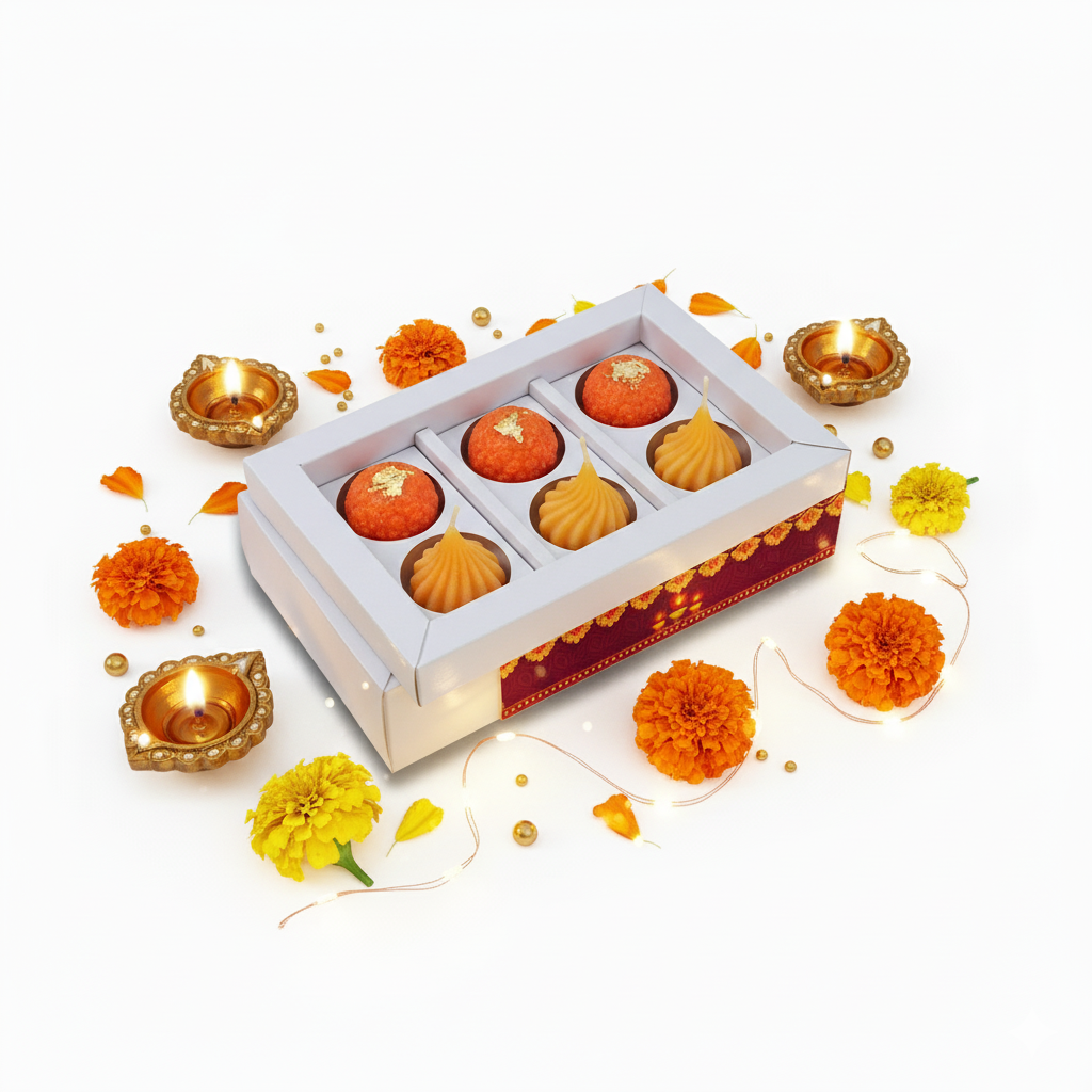 Diwali Modak & Laddu Candle Gift Set