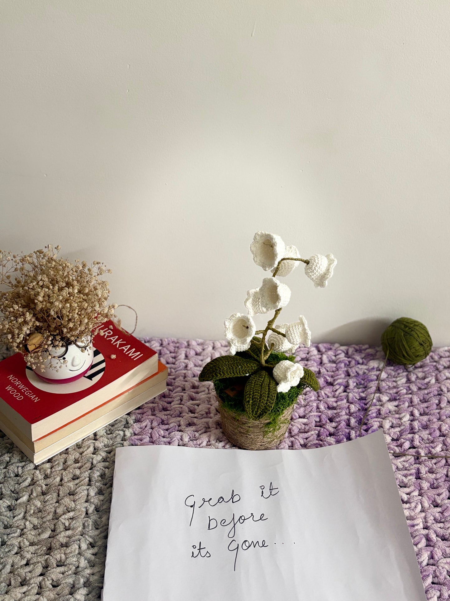 Lily of the Valley Crochet Lamp