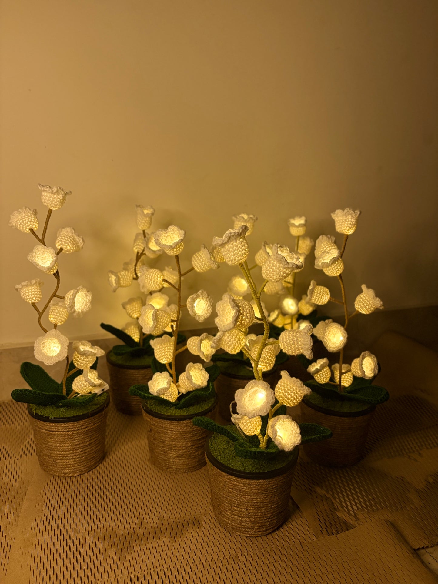 Lily of the Valley Crochet Lamp