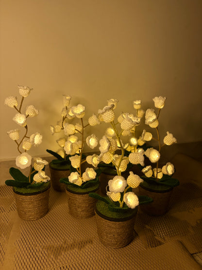 Lily of the Valley Crochet Lamp
