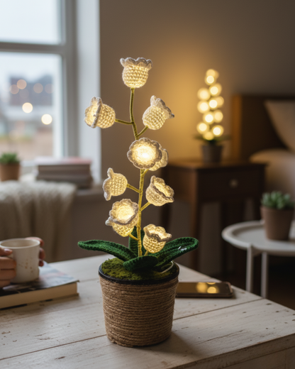 Lily of the Valley Crochet Lamp