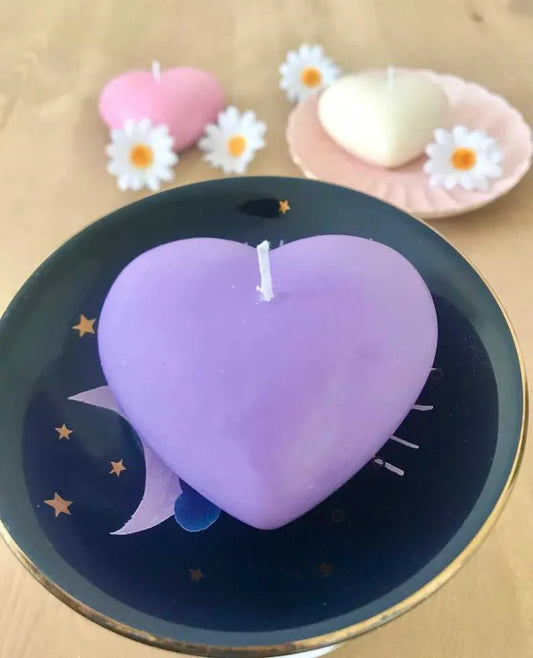 Pastel Heart Candle